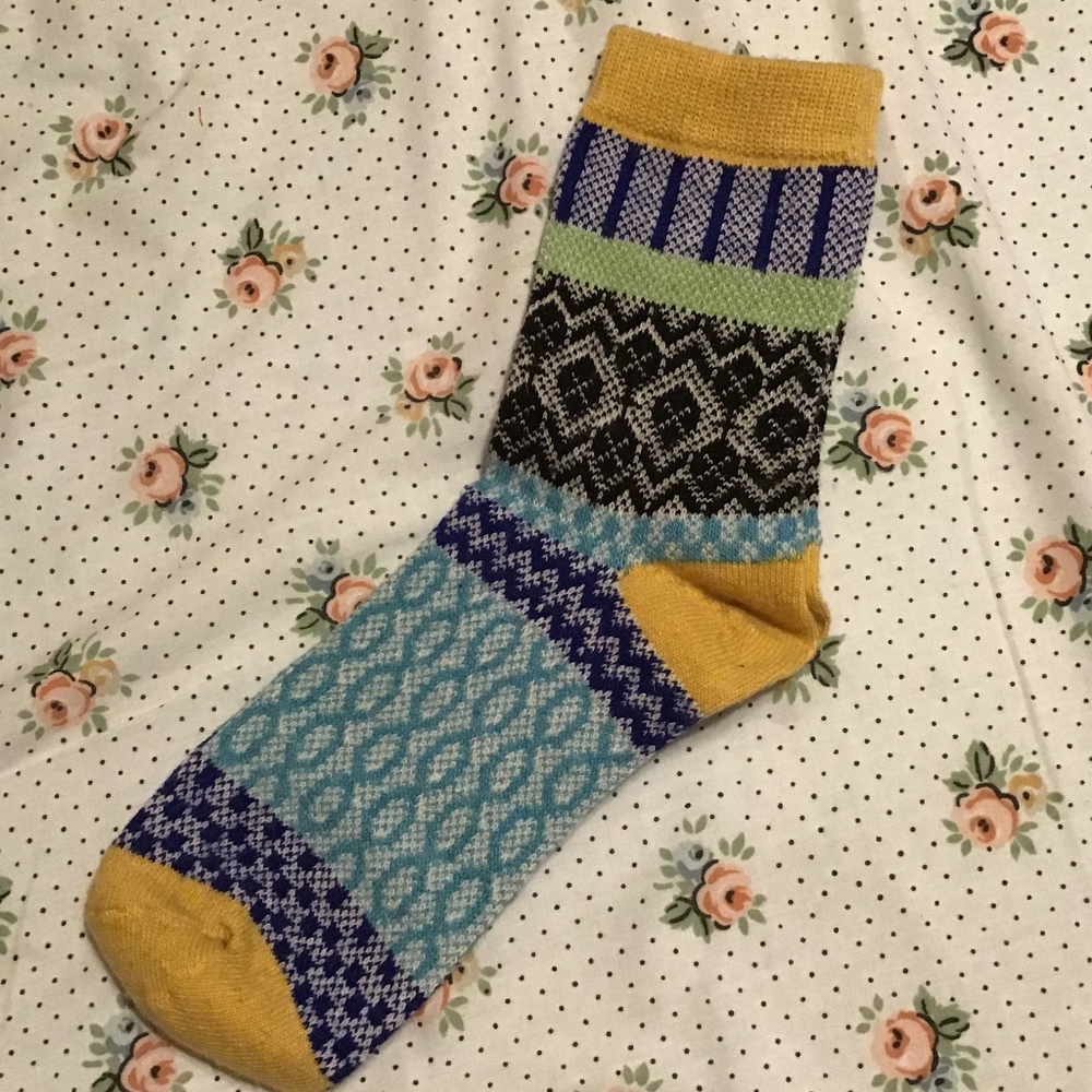 Wool socks fun happy new 5-9 womens